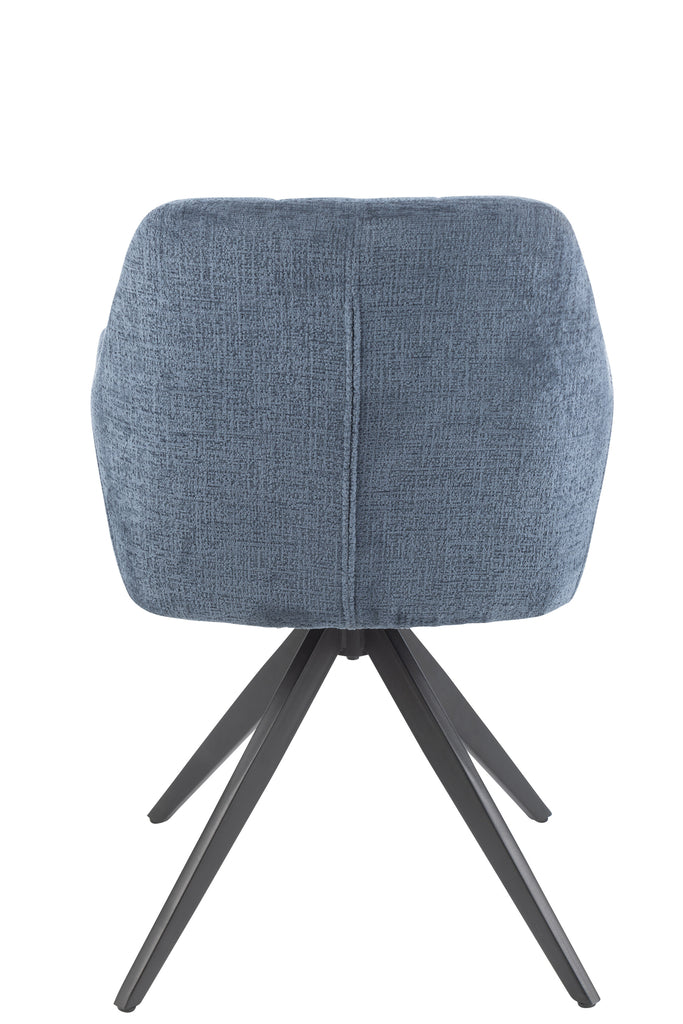 Stoel Louna Iron/Acryl Blauw