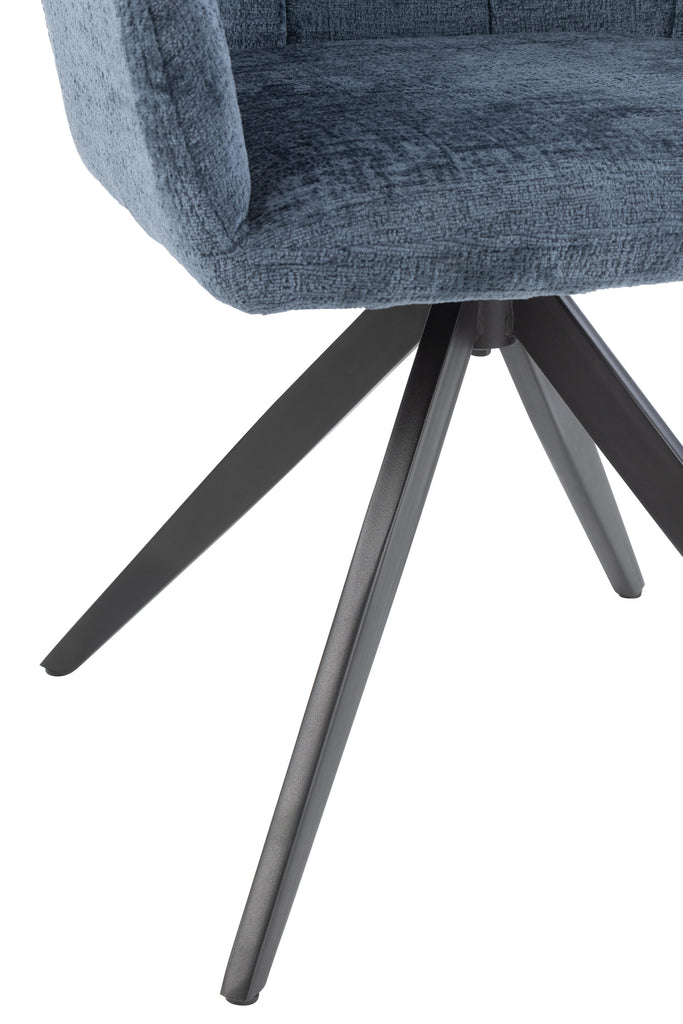 Stoel Louna Iron/Acryl Blauw