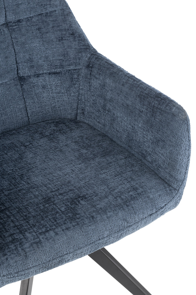 Stoel Louna Iron/Acryl Blauw