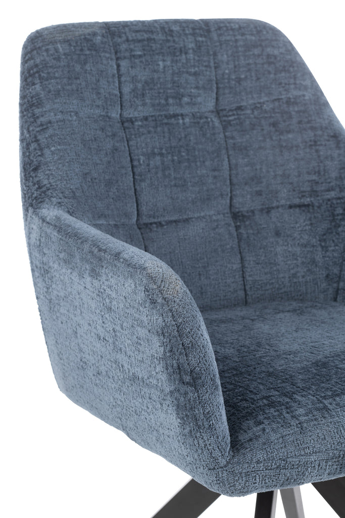 Stoel Louna Iron/Acryl Blauw