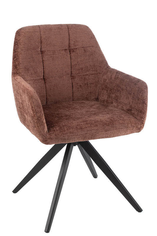 Stoel Louna Iron/Acryl Bruin