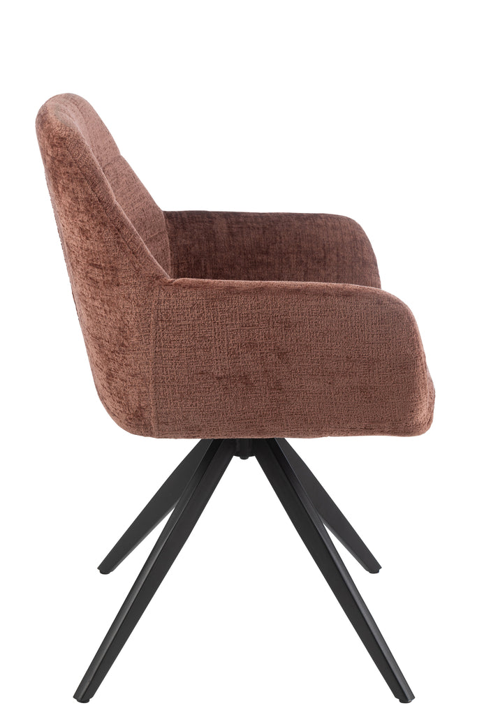 Stoel Louna Iron/Acryl Bruin