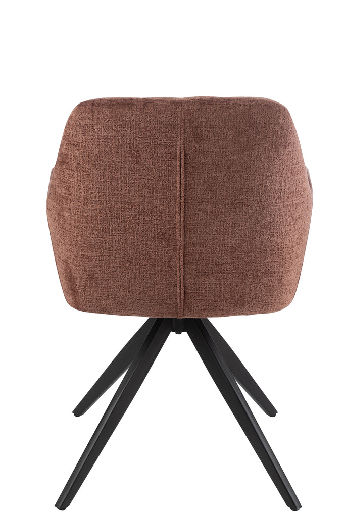 Stoel Louna Iron/Acryl Bruin