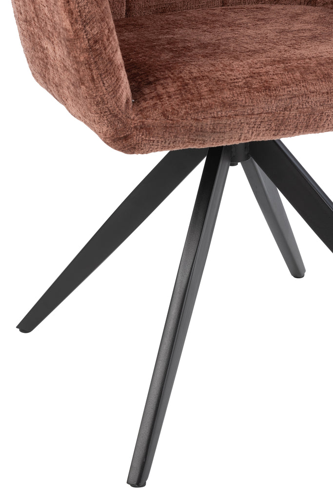 Stoel Louna Iron/Acryl Bruin