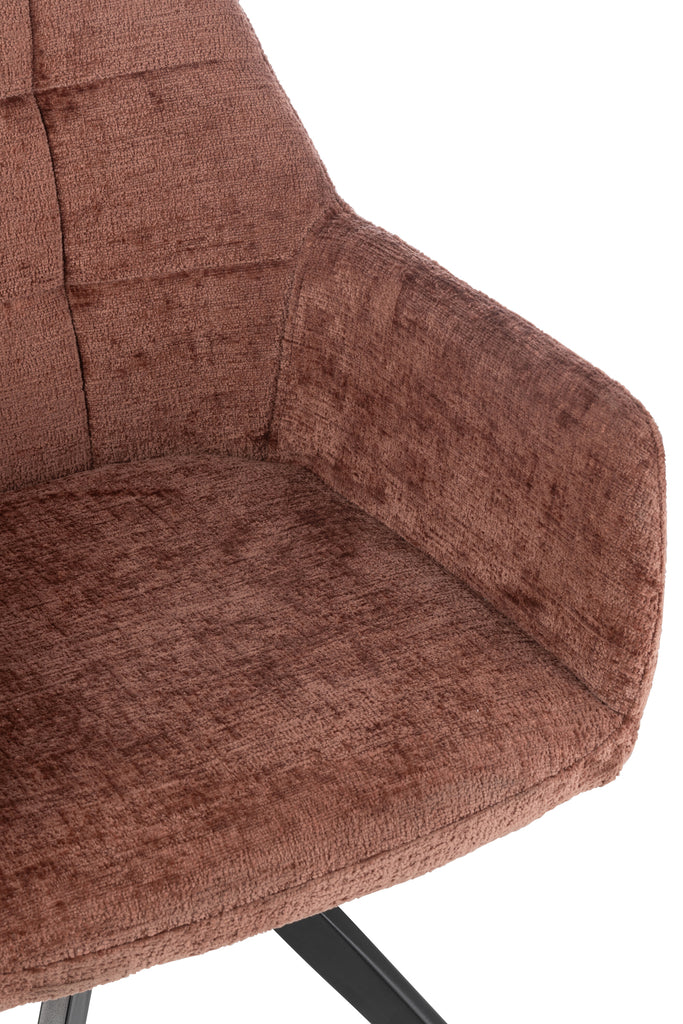 Stoel Louna Iron/Acryl Bruin