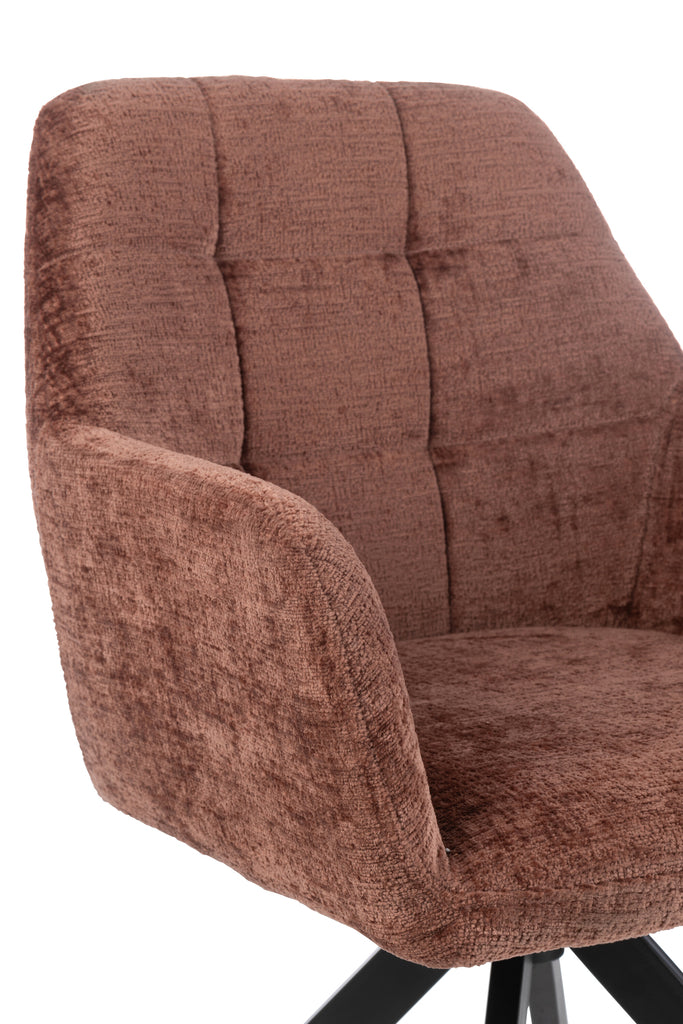 Stoel Louna Iron/Acryl Bruin