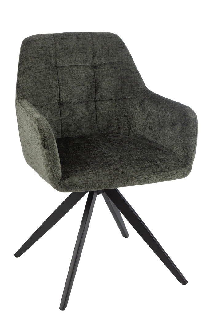 Stoel Louna IJzer/Acryl Groen