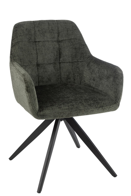 Stoel Louna IJzer/Acryl Groen