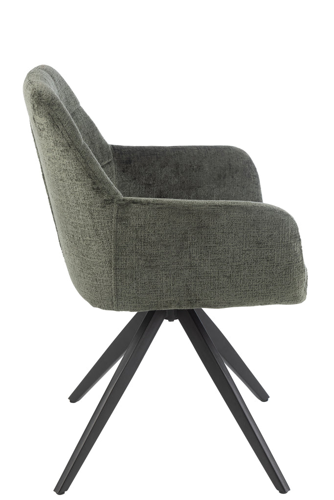 Stoel Louna IJzer/Acryl Groen