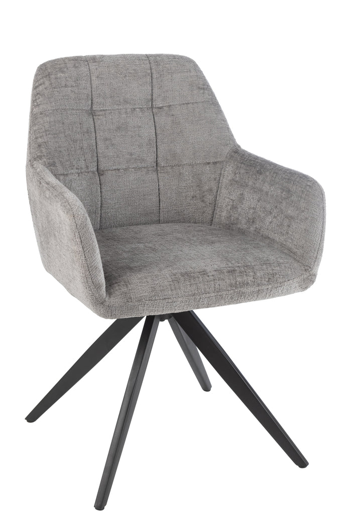 Stoel Louna Iron/Acryl Grijs