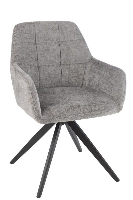 Stoel Louna Iron/Acryl Grijs
