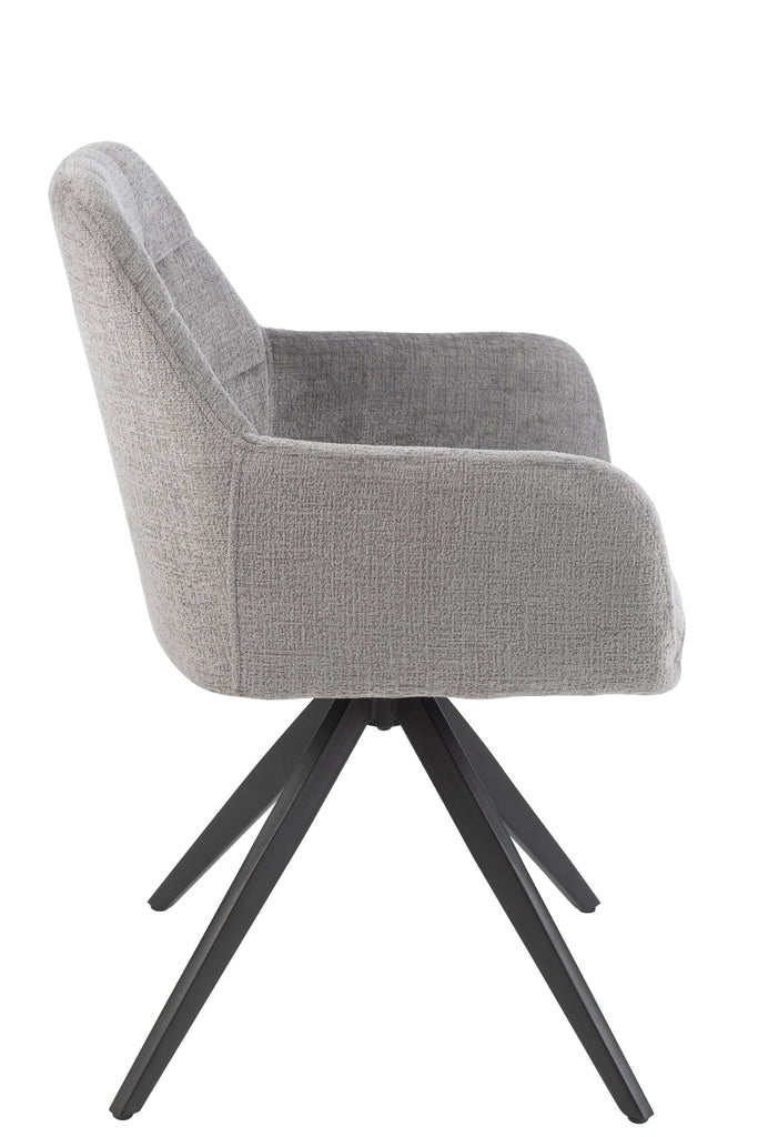 Stoel Louna Iron/Acryl Grijs