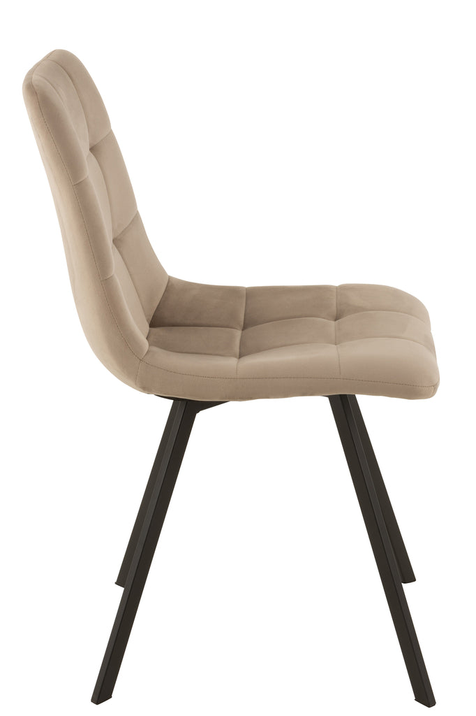 Stoel Morgan Textiel/Metaal Beige