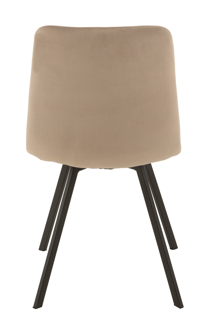 Stoel Morgan Textiel/Metaal Beige