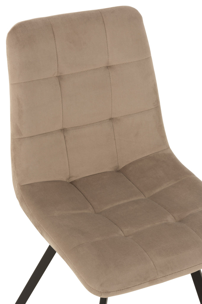 Stoel Morgan Textiel/Metaal Beige