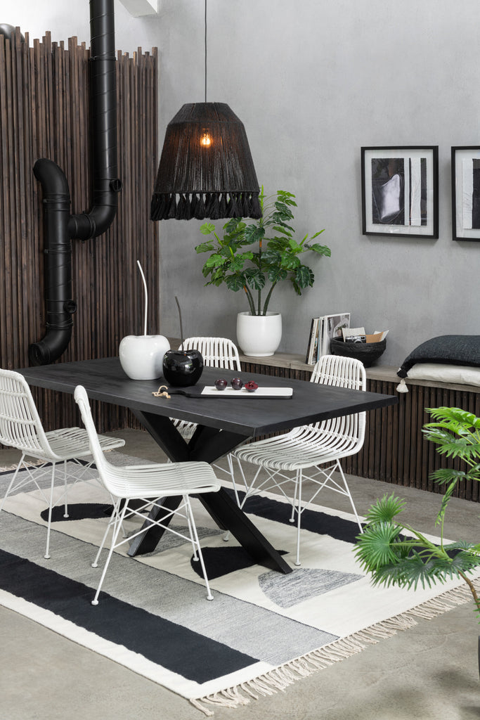 Stoel Rachel Outdoors Met/Rotan Wit