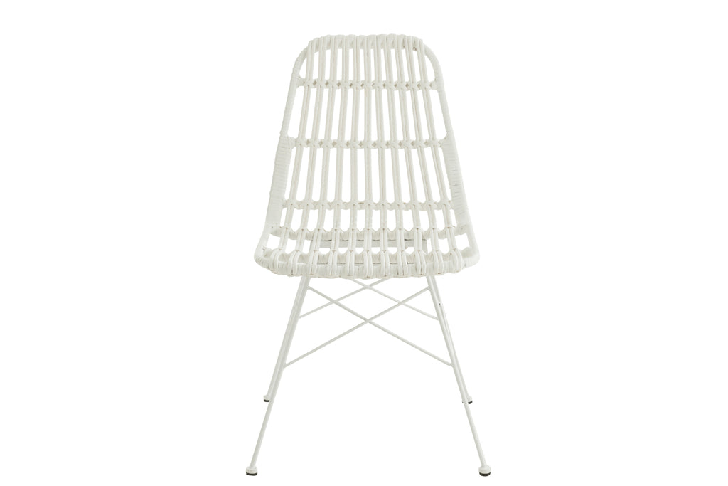 Stoel Rachel Outdoors Met/Rotan Wit