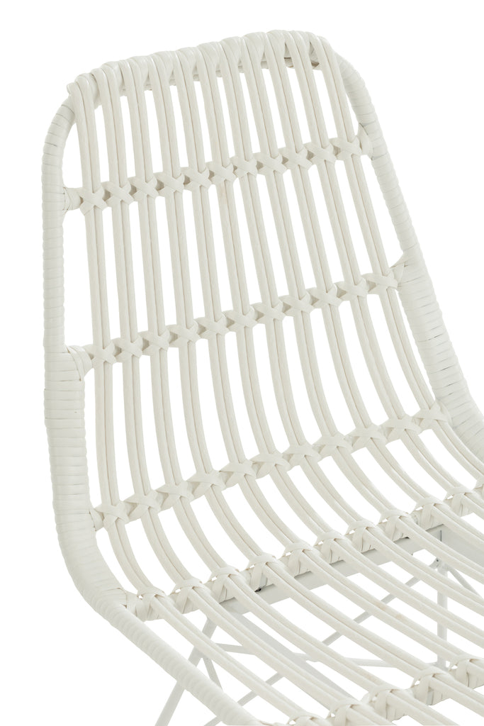 Stoel Rachel Outdoors Met/Rotan Wit