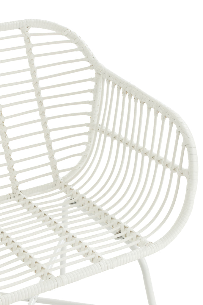 Stoel Rachelle Outdoors Met/Rotan Wit