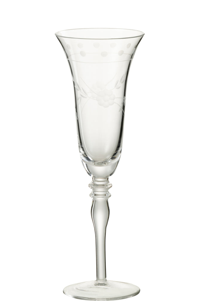 Champagneglas Gegraveerd Glas Transparant