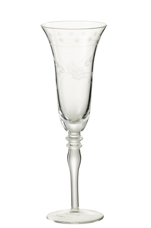 Champagneglas Gegraveerd Glas Transparant