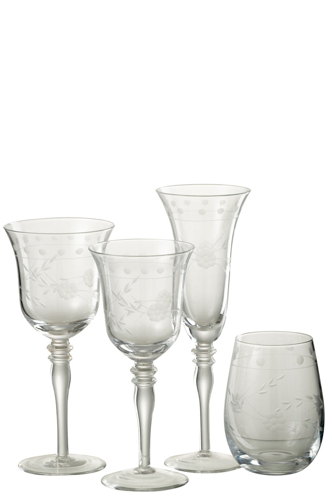 Champagneglas Gegraveerd Glas Transparant