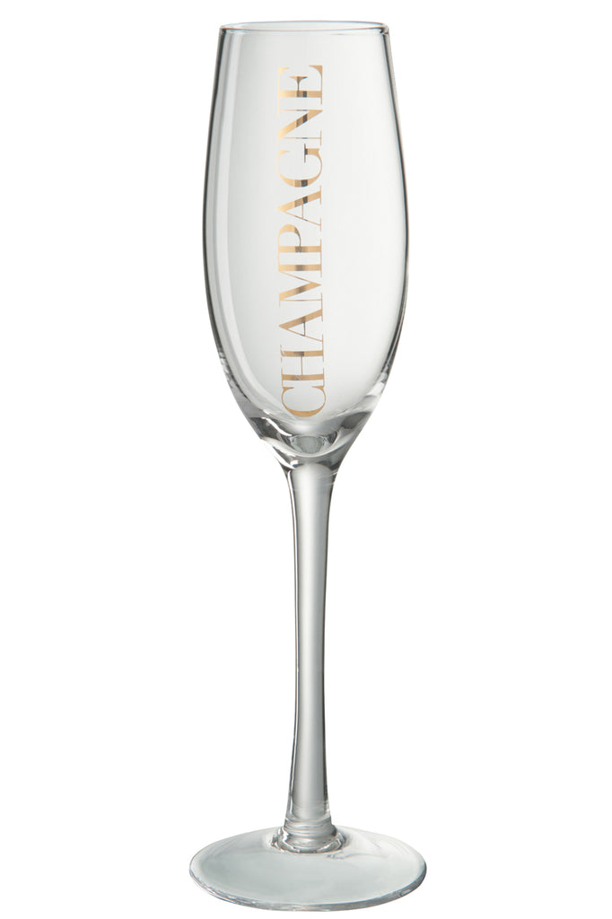 Champagneglas Transparant/Goud