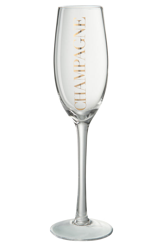 Champagneglas Transparant/Goud