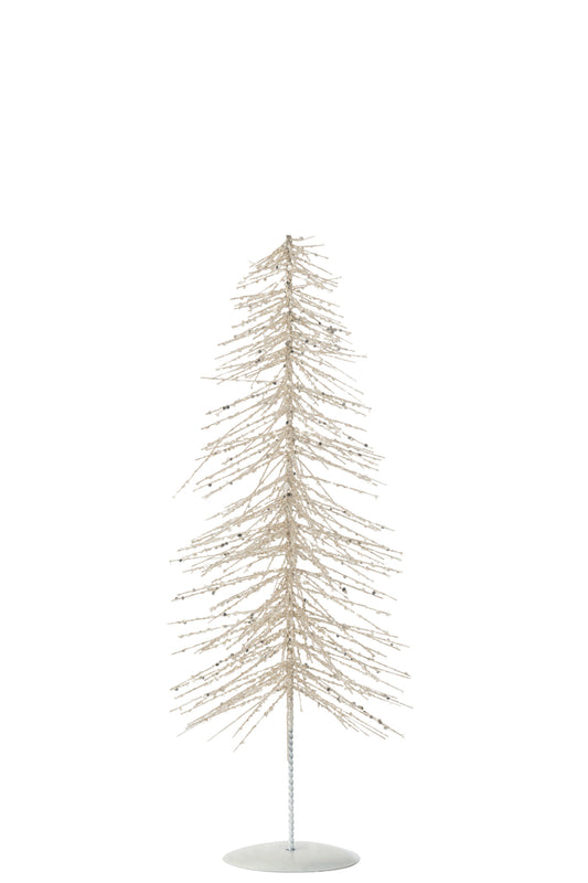 Navidad-decoratie met purpurina van metaal/wit plastic/plata van tamaño mediano
