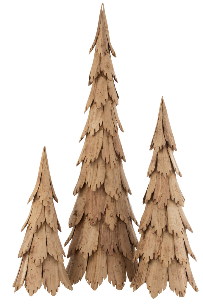 Kerstboomstukken Hout Natuurlijk Groot