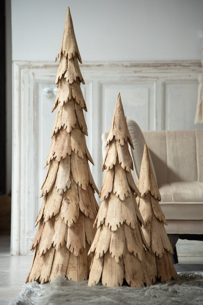 Kerstboomstukken Hout Natuurlijk Groot
