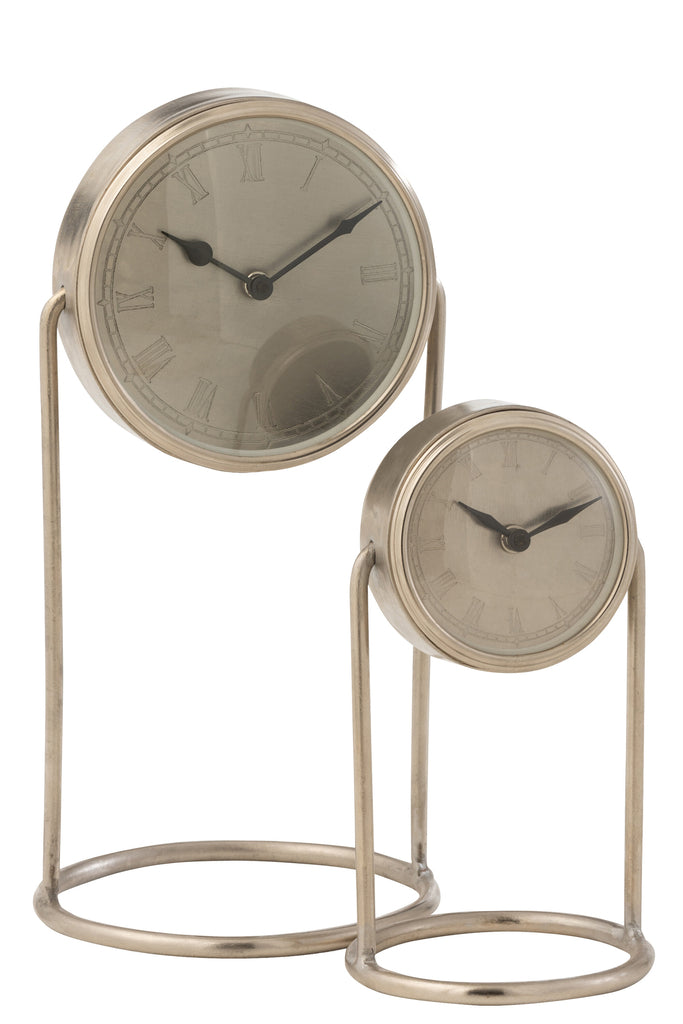 Klok Retro IJzer Zilver Groot