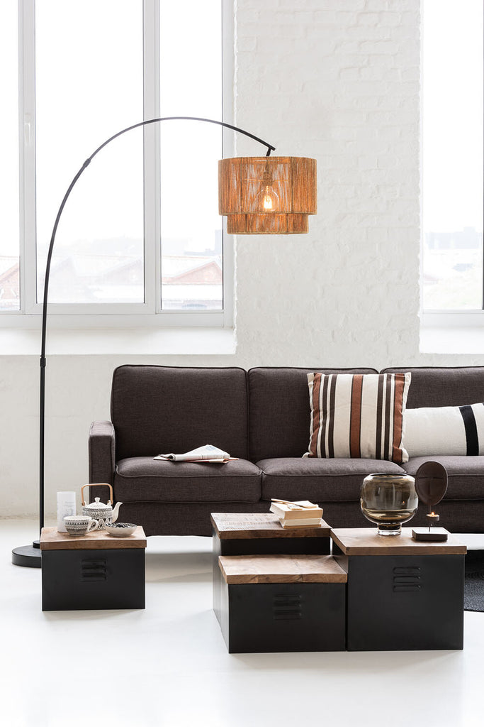 Koffiemok + Schotel Monochroom Boho Keramiek Zwart/Wit