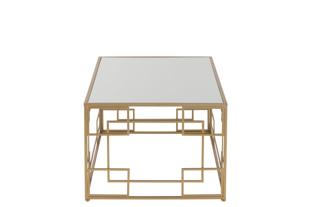 Koffietafel Lijnen Metaal/Glas Goud