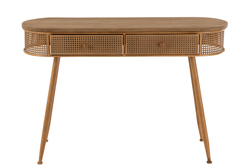 Console 2 Laden Metaal/Hout Bruin
