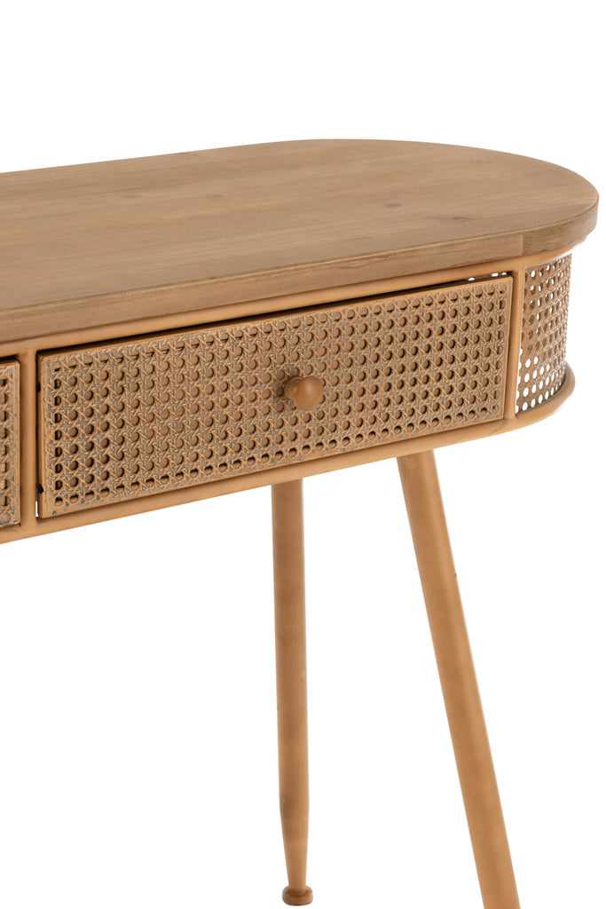 Console 2 Laden Metaal/Hout Bruin