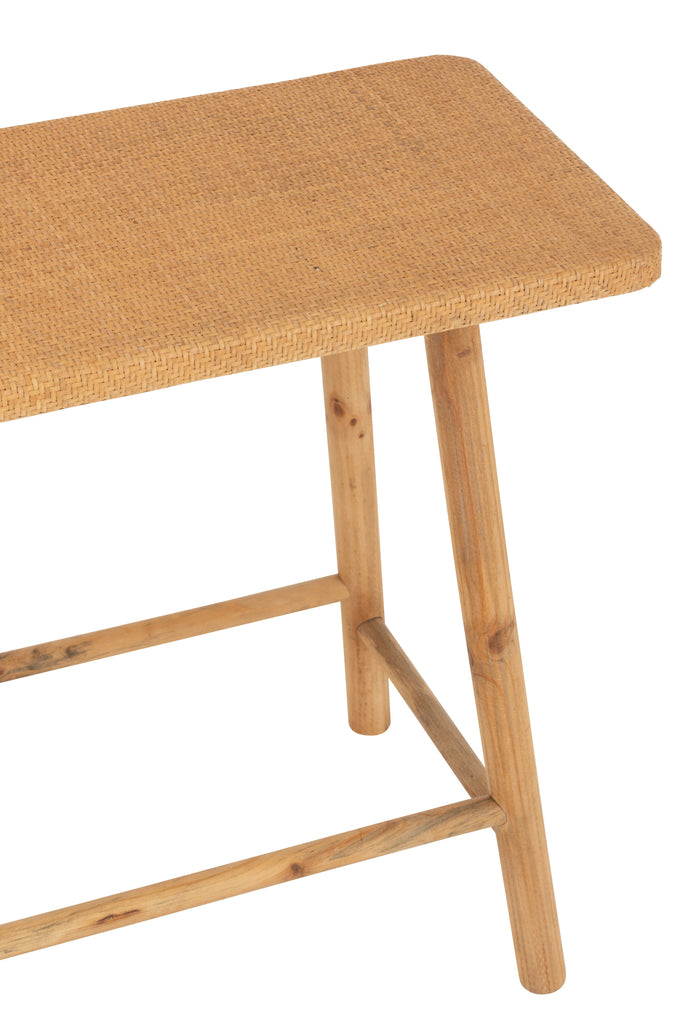 Console Rechthoekig Riet/Dennenhout Natuurlijk
