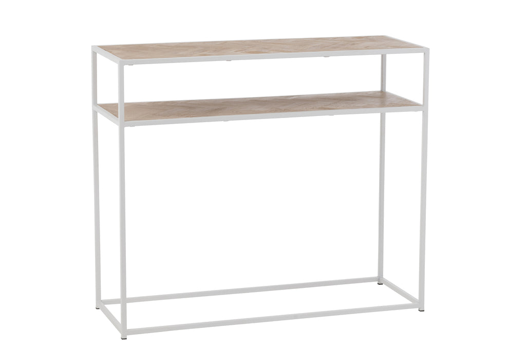 Console Zigzag Hout/Metaal Naturel/Wit