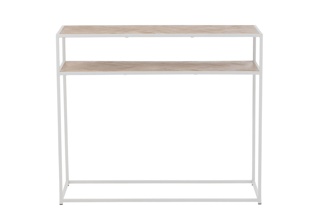 Console Zigzag Hout/Metaal Naturel/Wit