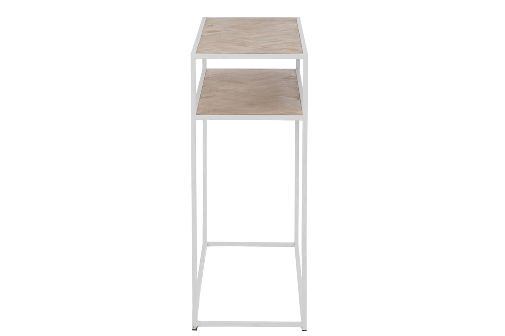 Console Zigzag Hout/Metaal Naturel/Wit