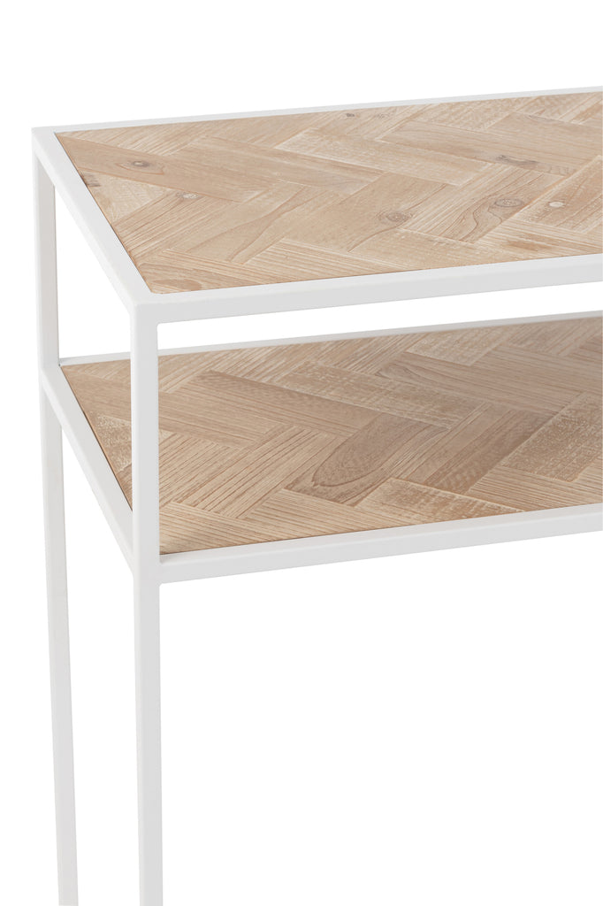 Console Zigzag Hout/Metaal Naturel/Wit