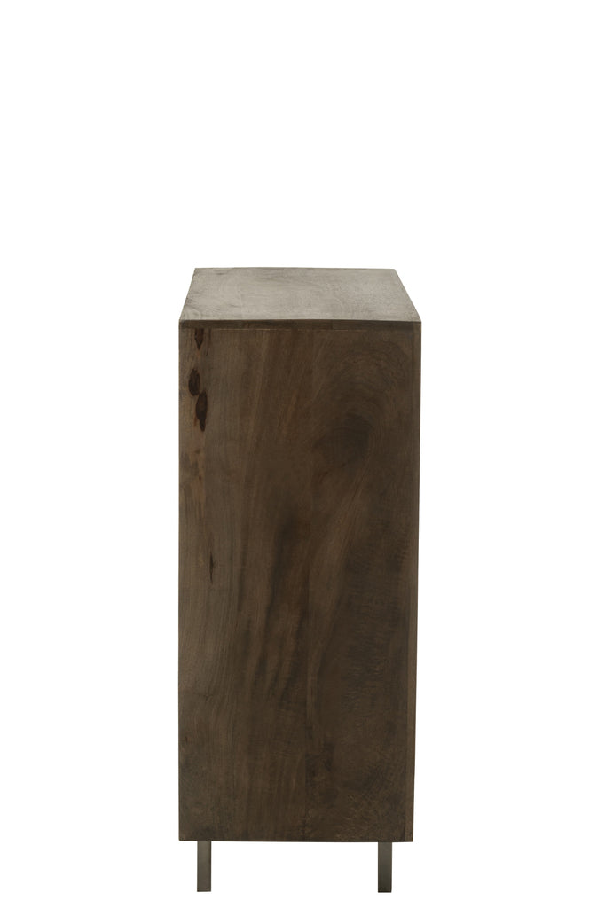 Kast Pino Metaal/Mangohout Bruin/Grijs