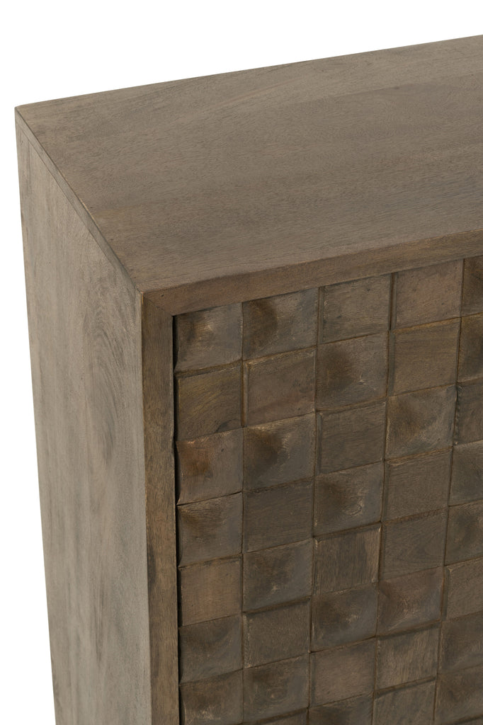 Kast Pino Metaal/Mangohout Bruin/Grijs