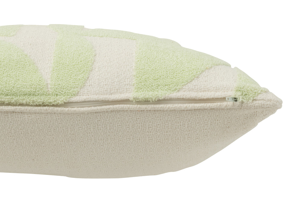 Kussen Geo Textile Wit/Mintgroen
