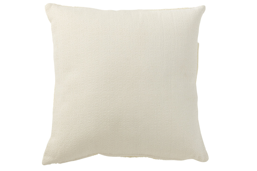 Kussen Geo Textile Wit/Lichtgeel