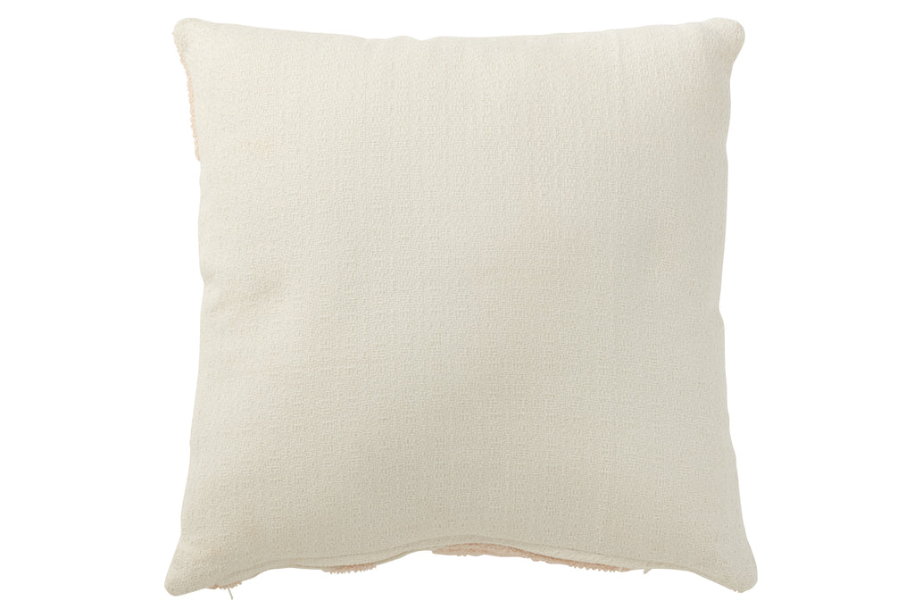 Kussen Geo Textile Wit/Zalm