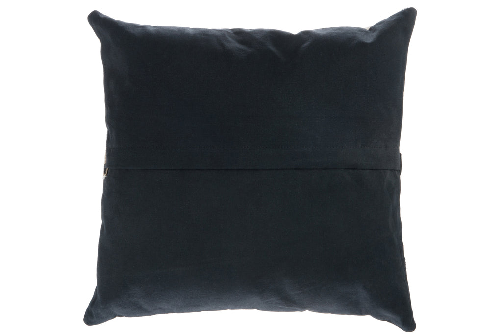 Kussen Zebra Leer/Canvas Zwart