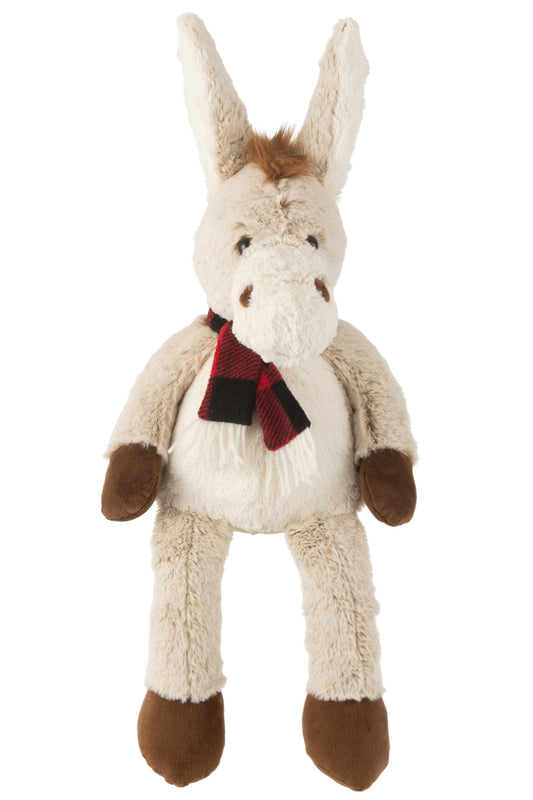 Ezel+Sjaal Pluche Polyester Beige/Bruin Groot