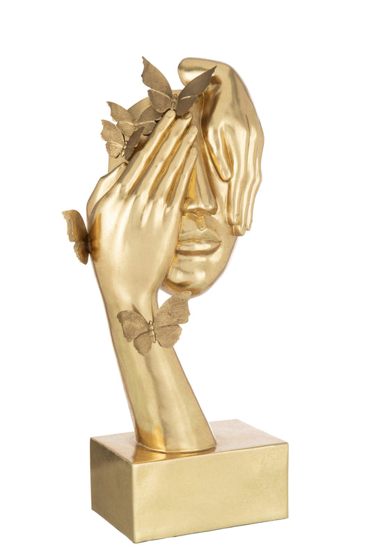 Gezichtsvlinders staan Poly Goud