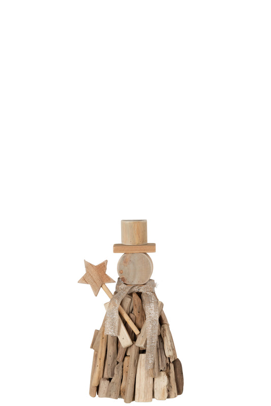 Figuur+Ster Takken Hout Natuurlijk Groot